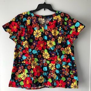 Peaches Scrub Top • XL